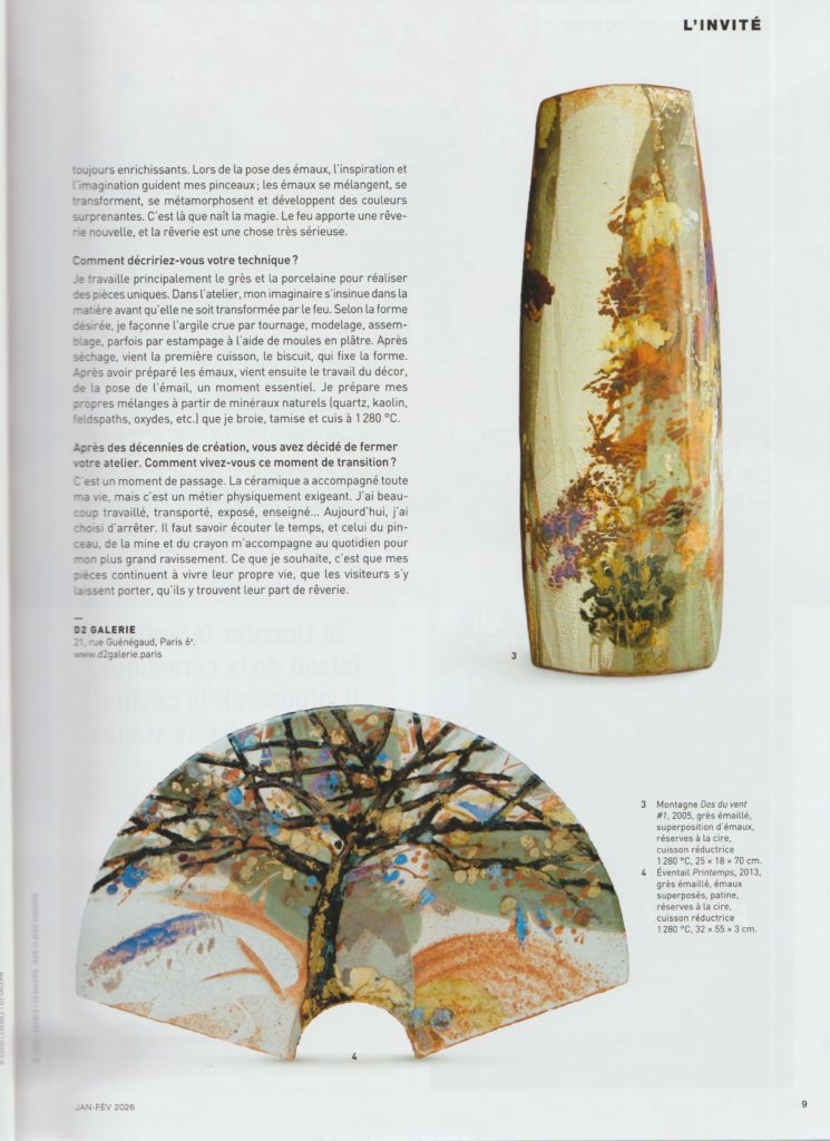 Jean-Claude Canonne, invité de la revue de la céramique et du verre, numéro 266, janvier-février 2026